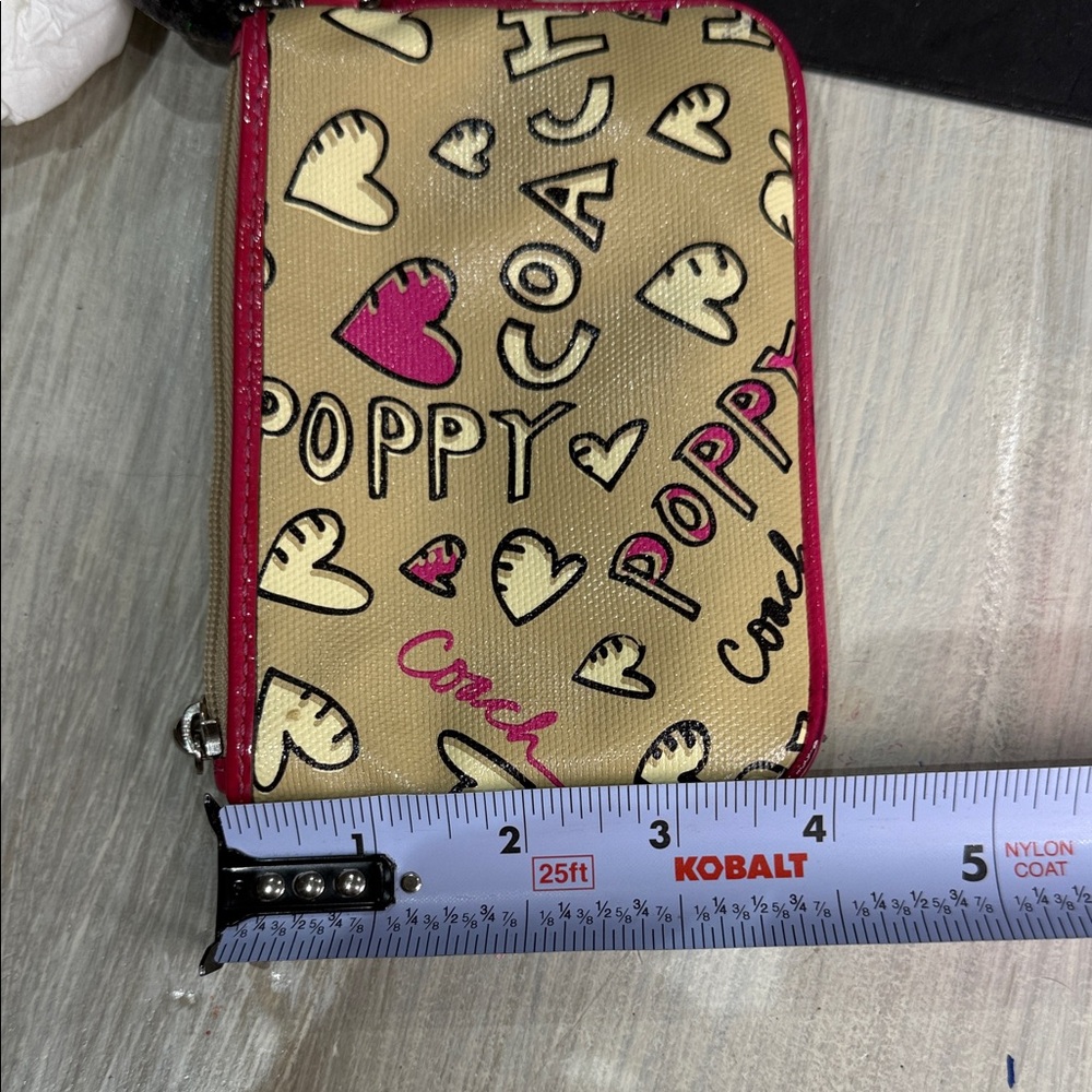 Coach Poppy Pink and Cream Wristlet - Picture 8 of 8